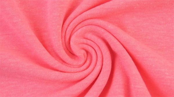 1,0 m Reststück Neon Jersey Uni Rosa
